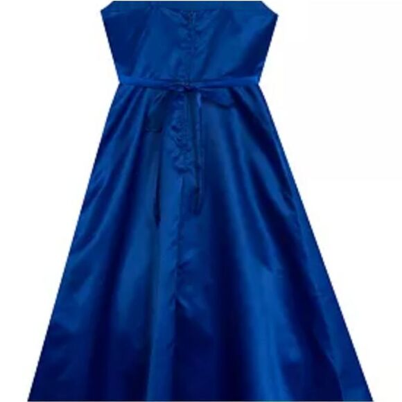 Rare Editions Royal Blue High Low Dress Big Kids Size 10 - Picture 2 of 15